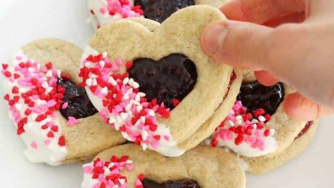 Gluten free Valentine's Day heart cookies.