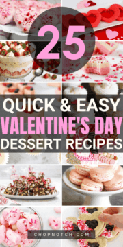 25 Valentine's Day dessert ideas collage.