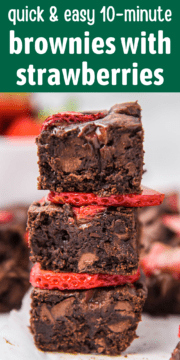 A stack of strawberry brownies.