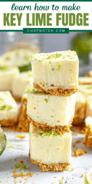 Lime fudge bars stacked on each other.