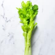 Celery on a counter.